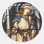 Sint-Michael van Sir Edward Coley Burne-Jones Ronde Sticker (Voorkant)