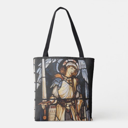 Sint-Michael van Sir Edward Coley Burne-Jones Tote Bag (Achterkant)