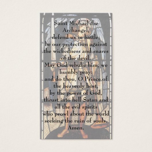 Sint-Michael van Sir Edward Coley Burne-Jones Visitekaartje (Voorkant)