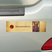 Sint Michael Vanquishing Devil als middeleeuwse Kn Bumpersticker (Op auto)