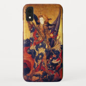 Sint Michael Vanquishing Devil als middeleeuwse Kn Case-Mate iPhone Case (Achterkant)