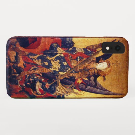 Sint Michael Vanquishing Devil als middeleeuwse Kn Case-Mate iPhone Case (Achterkant (horizontaal))