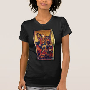 Sint Michael Vanquishing Devil als middeleeuwse Kn T-shirt