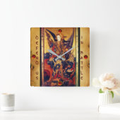 Sint Michael Vanquishing Devil als middeleeuwse Kn Vierkante Klok (Huis)