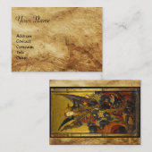 Sint Michael Vanquishing Devil als middeleeuwse Kn Visitekaartje (Voorkant / Achterkant)