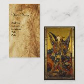 Sint Michael Vanquishing Devil als middeleeuwse Kn Visitekaartje (Voorkant / Achterkant)