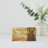 Sint Michael Vanquishing Devil als middeleeuwse Kn Visitekaartje (Staand voorkant)