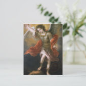 Sint Michael verbiedt de duivel naar de afgrond Briefkaart (Staand voorkant)