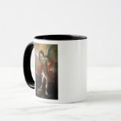 Sint Michael verbiedt de duivel naar de afgrond Mok (Voorkant links)