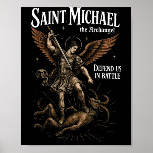 Sint-Michaël verdedig ons in de strijd Aartsengel  Poster
