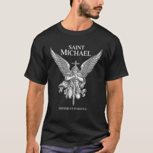 Sint-Michaël verdedig ons in de strijd geloof kath T-shirt