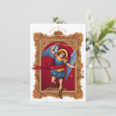 Sint-Michaël, verdedig ons Kaart (Staand voorkant)