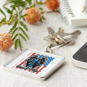 Sint-Michael verdedigt ons bij de gevechtspolitie Sleutelhanger (Zijkant)