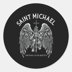 Sint Michaël verdedigt ons in de strijd Ronde Sticker