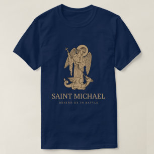 Sint Michael verdedigt ons in de strijd T-shirt