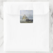 Sint Michael's berg, Cornwall Vierkante Sticker (Tas)