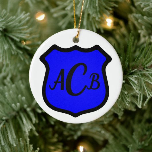 Sint Michael's Shield (stijl 1) Circulaire Keramisch Ornament (Boom)