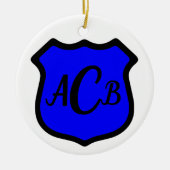 Sint Michael's Shield (stijl 1) Circulaire Keramisch Ornament (Voorkant)