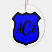 Sint Michael's Shield (stijl 1) Circulaire Keramisch Ornament (Links)