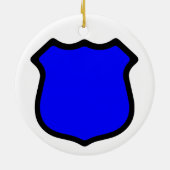 Sint Michael's Shield (stijl 1) Circulaire Keramisch Ornament (Achterkant)