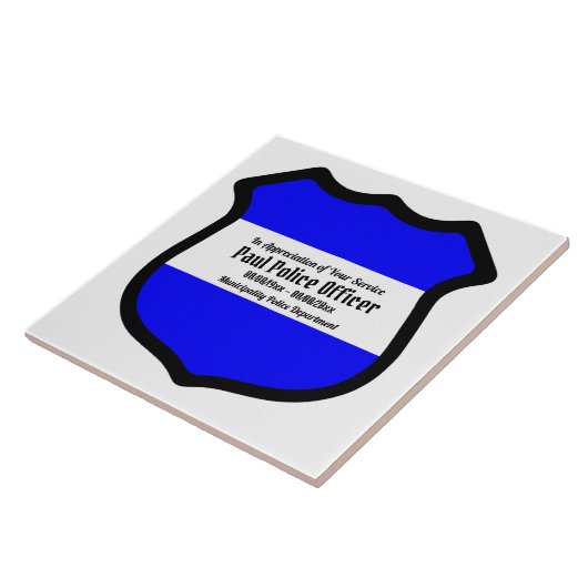 Sint Michael's Shield (stijl 2) Tegeltje (Zijkant)