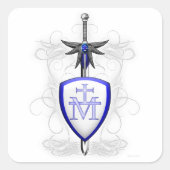 Sint-Michael's zwaard Vierkante Sticker (Voorkant)