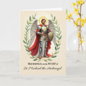 Sint-Michaelsdag Zegeningen Kaart (Gele Bloem)