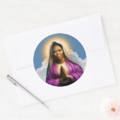 Sint Michelle Obama Gebedskaars Ronde Sticker (Envelop)