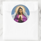 Sint Michelle Obama Gebedskaars Ronde Sticker (Tas)