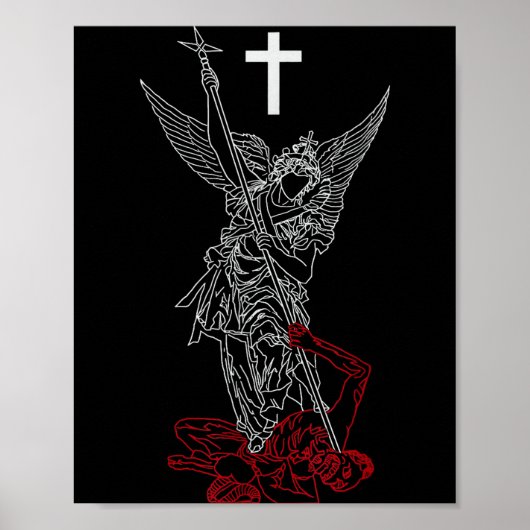 Sint-Michiel de aartsengel die satan verslaat Poster (Voorkant)