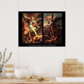 Sint-Michiel de aartsengel overwint Satan Poster (Keuken)