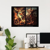 Sint-Michiel de aartsengel overwint Satan Poster (Thuiskantoor)