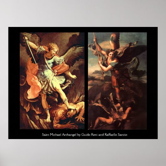 Sint-Michiel de aartsengel overwint Satan Poster (Voorkant)