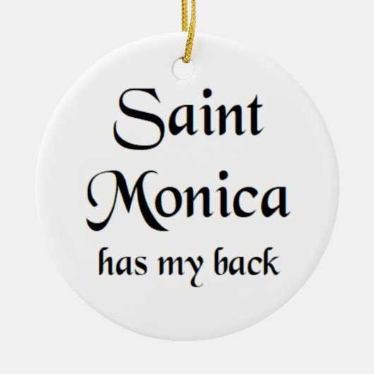 sint-monica koffiemok keramisch ornament (Voorkant)