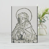 Sint Monica moeder van Augustinus van Hippo Bedankkaart (Staand voorkant)