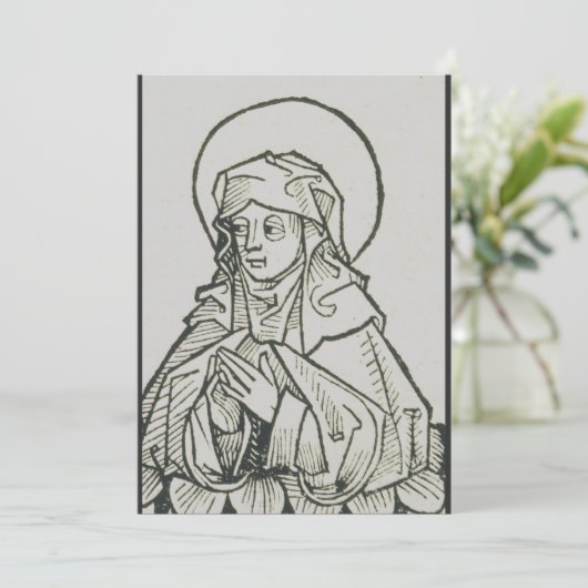 Sint Monica, moeder van Augustinus van Hippo Kaart (Staand voorkant)