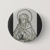 Sint Monica moeder van Augustinus van Hippo Ronde Button 5,7 Cm (Voorkant)