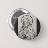 Sint Monica moeder van Augustinus van Hippo Ronde Button 5,7 Cm (Voorkant /achterkant)
