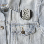 Sint Monica moeder van Augustinus van Hippo Ronde Button 5,7 Cm (In situ)