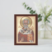 Sint Nicholas de Wonderwerker Prayer Card Briefkaart (Staand voorkant)