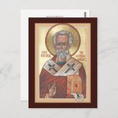 Sint Nicholas de Wonderwerker Prayer Card Briefkaart (Voorkant / Achterkant)