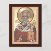 Sint Nicholas de Wonderwerker Prayer Card Briefkaart (Voorkant)