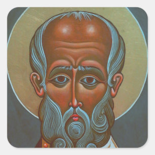 Sint Nicholas de Wonderwerker Vierkante Sticker