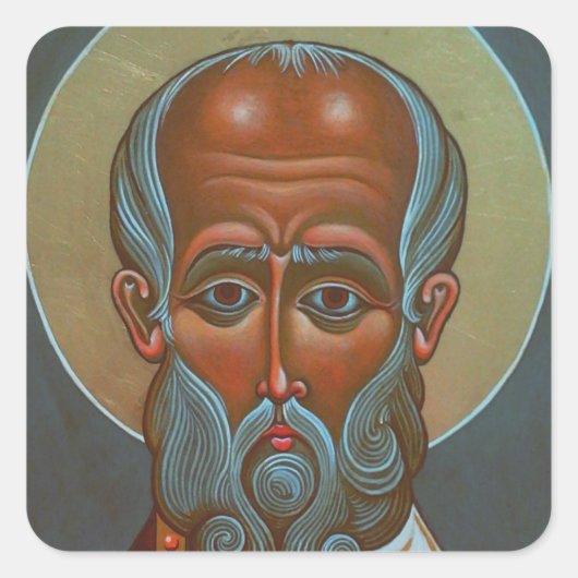 Sint Nicholas de Wonderwerker Vierkante Sticker (Voorkant)