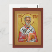 Sint-Nicholas Prayer-kaart Briefkaart (Voorkant / Achterkant)