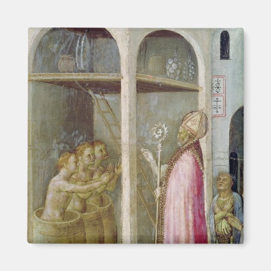 Sint Nicholas Resuscitates de Drie Kinderen Magneet (Voorkant)