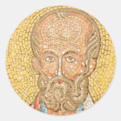 Sint-Nicholas Ronde Sticker (Voorkant)