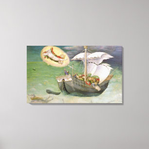 Sint Nicholas Saves a Ship from Wreckage Canvas Afdruk