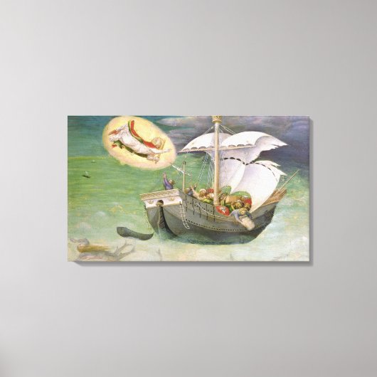 Sint Nicholas Saves a Ship from Wreckage Canvas Afdruk (Voorkant)
