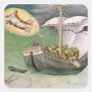 Sint Nicholas Saves a Ship from Wreckage Vierkante Sticker